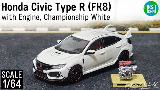 Review164 Honda Civic Type R Fk8 With Engine - Championship White Hobby Japan