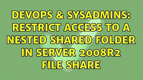 DevOps & SysAdmins: Restrict access to a nested shared folder in Server 2008R2 file share