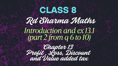 Ex 13.1 rd sharma maths class 8 / part 2 from q 6 to 10 // ch 13 explained in hindi