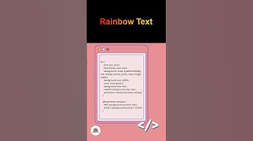 Mesmerizing Rainbow Text Animation Using Just HTML & CSS! 🌈💻