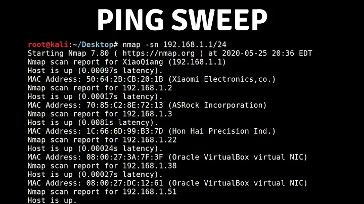 Nmap - Host Discovery With Ping Sweep