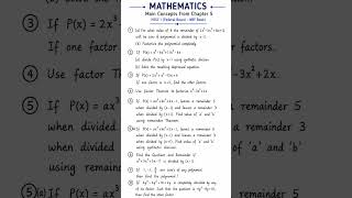 8 possible important Concepts that can be Asked in Board Exams, Math Notes for HSSC I from Ch# 5,