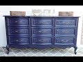 Furniture Makeover: Do it yourself project: Navy Blue French Dresser Furniture Makeover: Do it yourself project: Navy Blue French Dresser