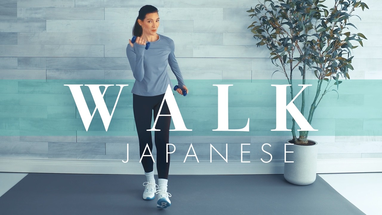 Japanese Walking Exercise with Weights to the Music Beat!