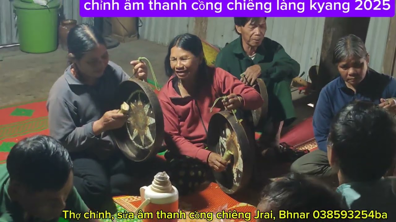 @nghệ nhân chỉnh, sửa âm thanh cồng chiêng Jrai, Bhnar gia lai@lễ hội VH cồng chiêng Tây Nguyên 2025