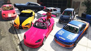 GTA 5 - Stealing Fast and Furious Cars with Franklin! (Real Life Cars #17)