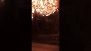 Vándalos incendian micros en Santiago 29-03-21
