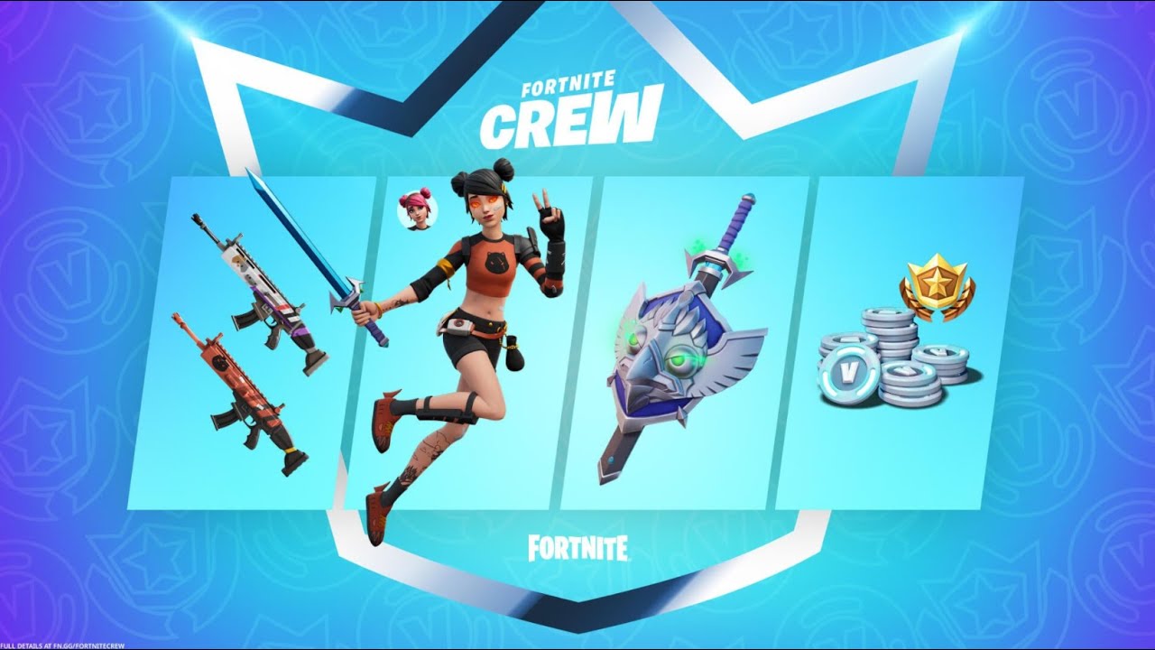 Fortnite August Crew Pack in game showcase!