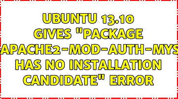 Ubuntu 13.10 gives "Package 