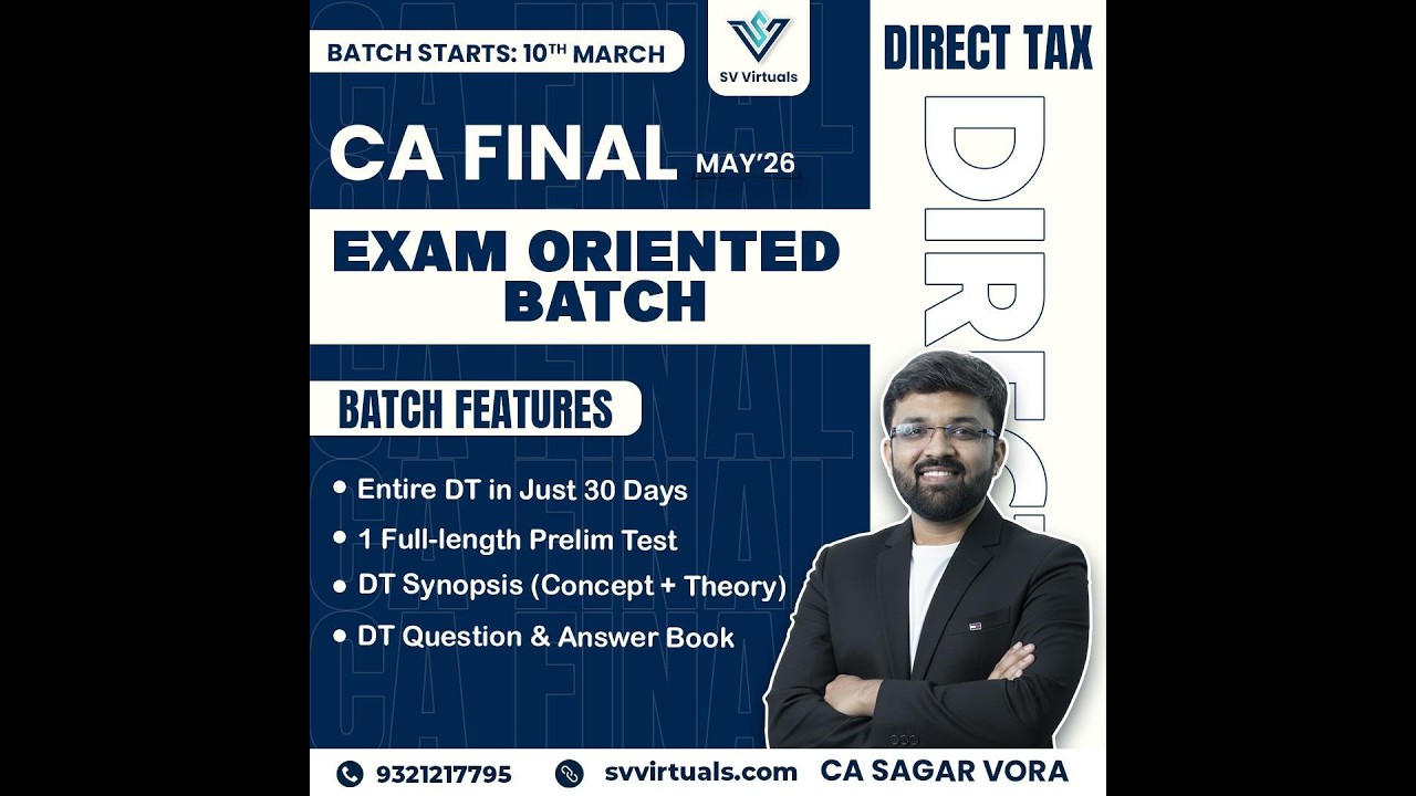 Final CA Exam Oriented Batch May 26 - YouTube