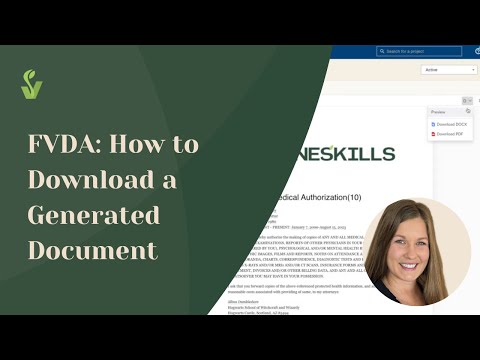 FVDA: How to Download a Generated Document