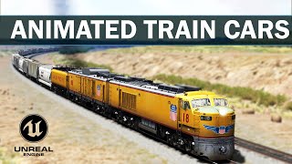 Unreal Engine 5 - Train Simulation - Animated Train Cars