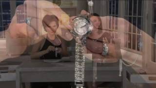 Diamonique Bracelet Strap Watch with Two Bezels on QVC screenshot 5