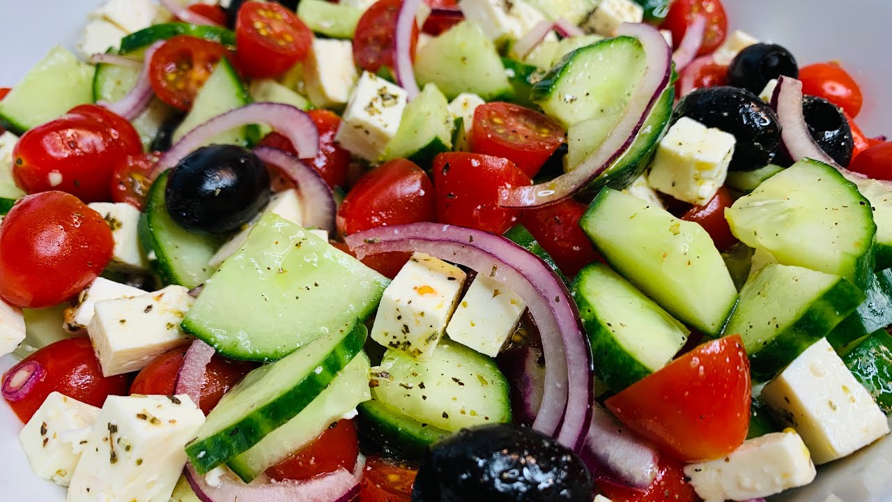Griechischer Salat 🫒🍅 Bauernsalat schnell und einfach zubereitet