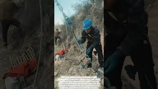 How Hillsides Stop Landslides With Steel Cable Anchors! #engineering #construction #tools
