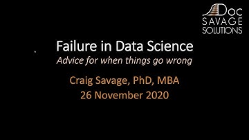 Failure in Data Science