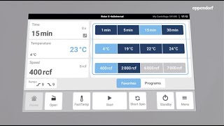 Centrifuge 5910 Ri – Introducing the unique favorites function