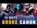 15 Ways Star Wars Battlefront 2 BROKE Canon