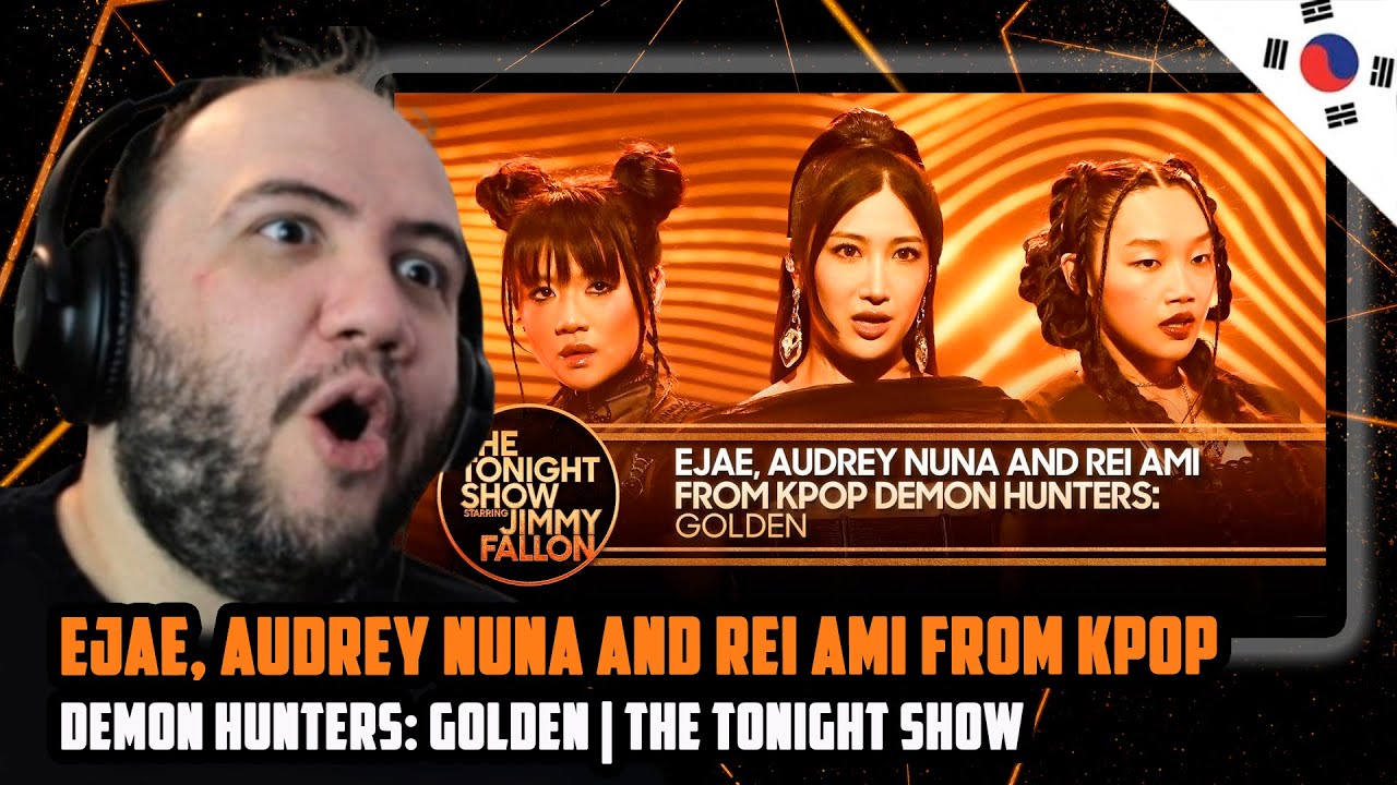 🇰🇷 EJAE, Одри Нуна и Рей Ами из KPop Demon Hunters: Golden | The Tonight Show | РЕАКЦИЯ T PAUL