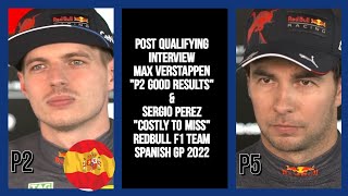 DUOS REDBULL F1 BOYS MAX VERSTAPPEN & SERGIO PEREZ POST QUALIFYING SPANISH GP 2022