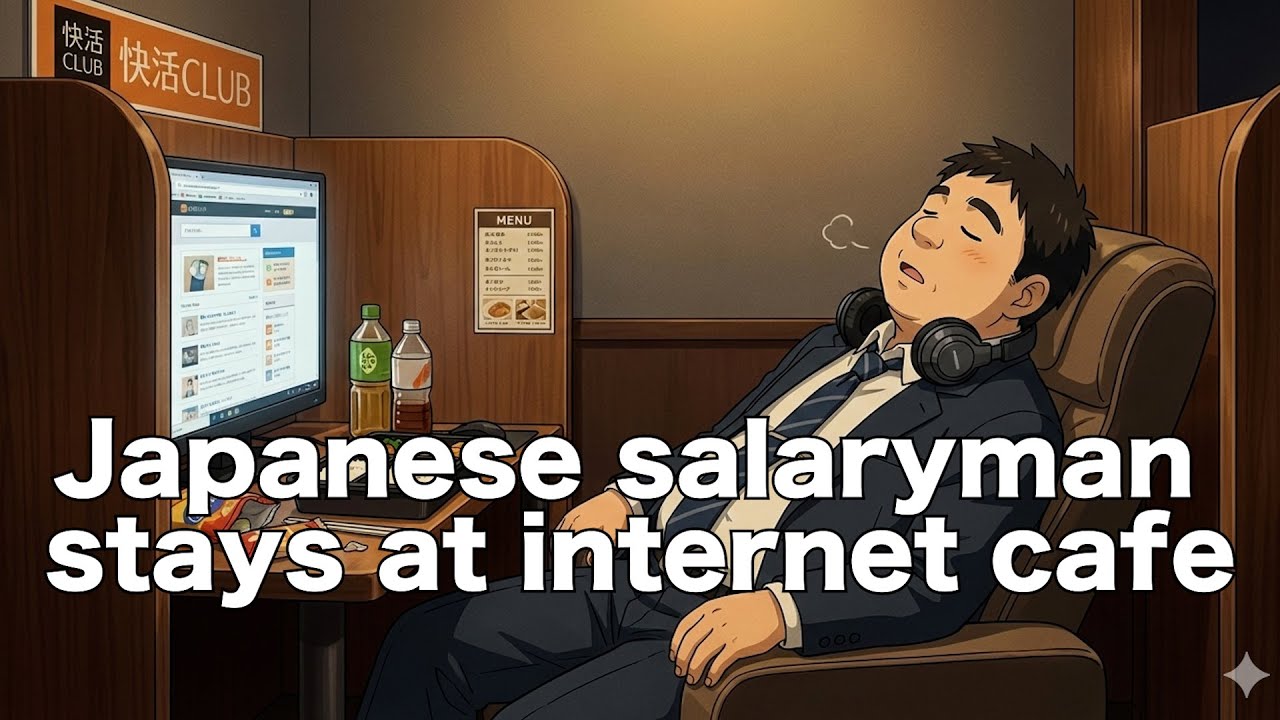The real life of a Japanese salaryman who missed the last train and stayed at an internet cafe