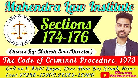 Inquest Report  under Sections 174-176 of CrPc 1973