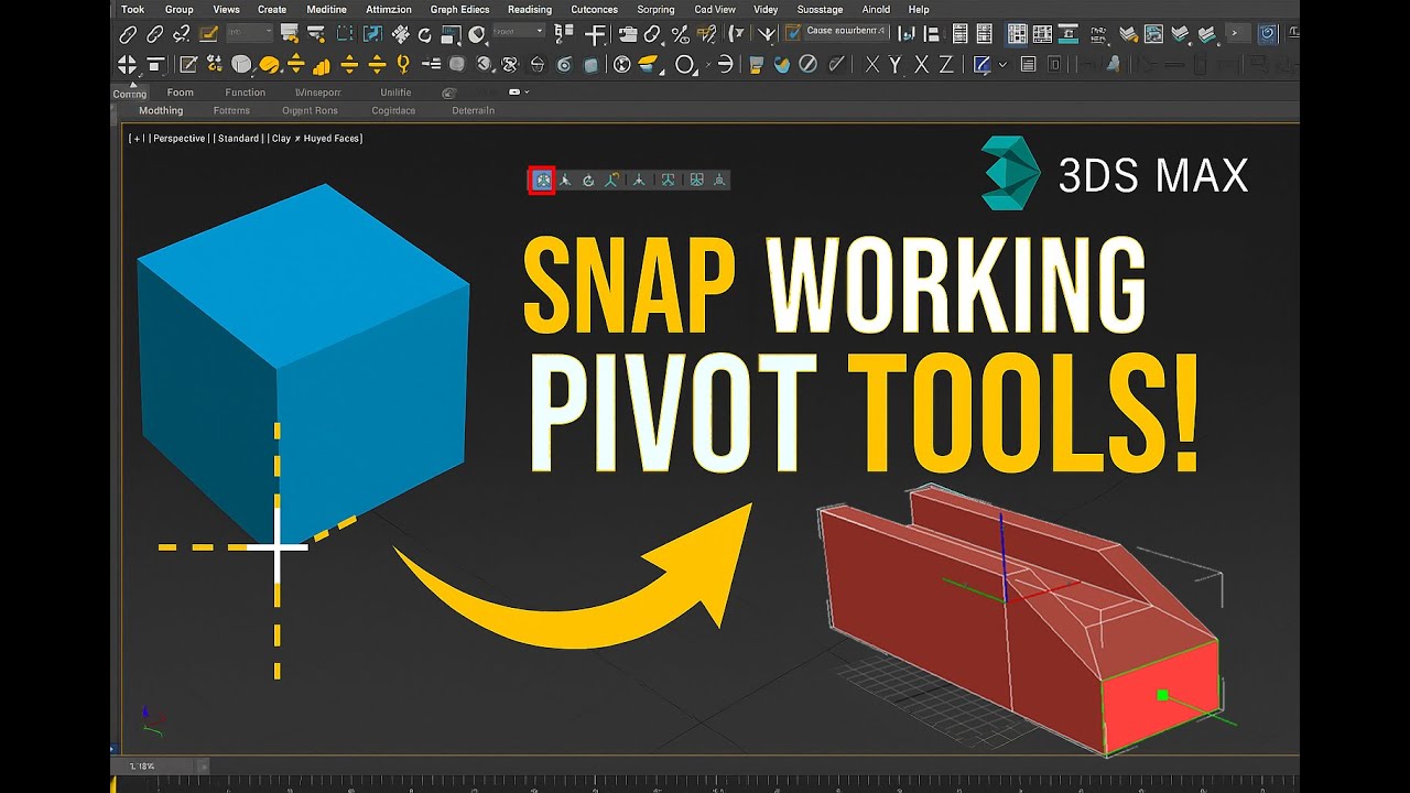 How to Enable and Use Snap Working Pivot Tools in 3ds Max #3dsmax # ...