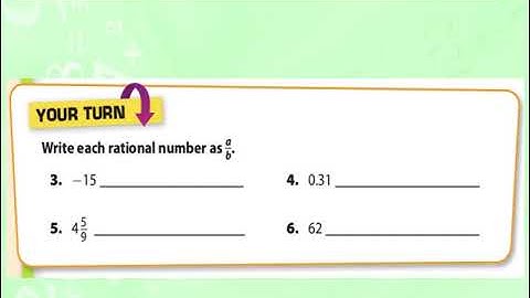 3.1 CLASSIFYING RATIONAL NUMBERS