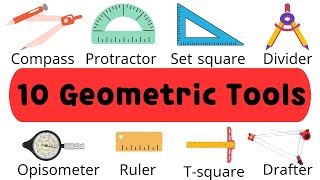 10 Geometry Tools Names | Names Of Geometric Tools In English with Pictures | Geometry items Names