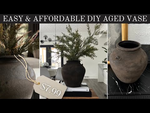 DIY Aged Vase