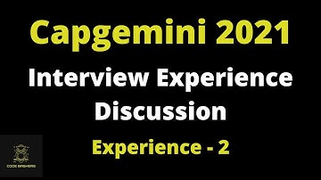 Capgemini Interview Experience | Technical Round+HR round question capgemini interview | Experience2