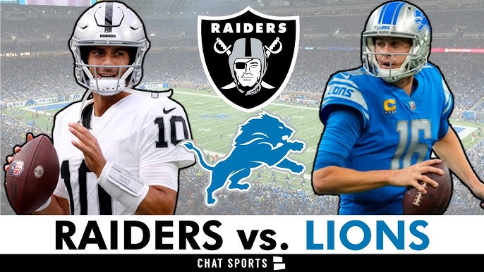 Raiders vs. Lions MNF Week 8: Picks, predictions Sunday's NFL games -  Silver And Black Pride