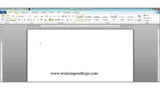 Word 2010 - Ribbon Navigation Overview