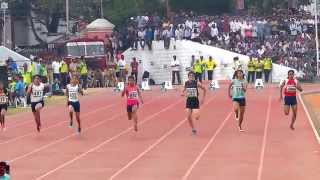 WOMEN'S 100M RUN FINAL. NATIONAL GAMES-2015