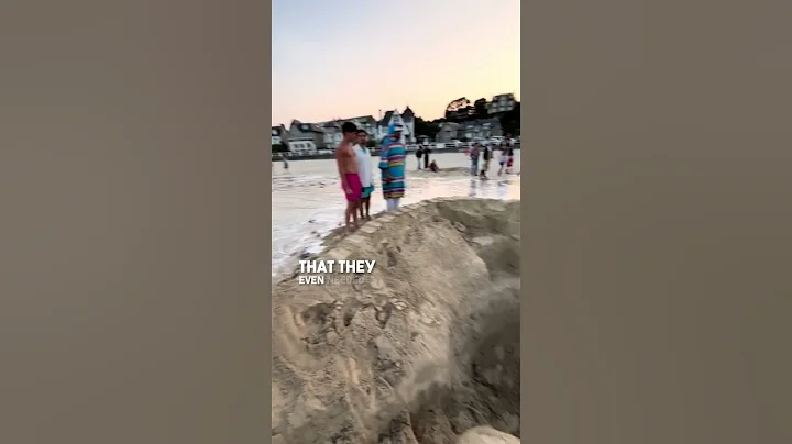 They dug a massive hole on a beach in France 😱