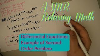 ASMR Relaxing Math | Differential Equations | Second Order with 2 Distinct Real Roots Example screenshot 4