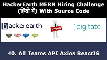 All Teams API Axios ReactJS - MERN Hiring Challege - Hindi