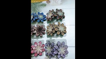 kẹp tóc đính đá nhung