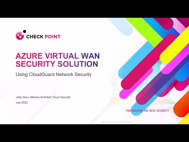 Enhance Azure Virtual WAN security with CloudGuard Network Security