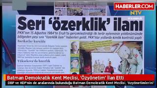 Batman Demokratik Kent Meclisi, Özyönetim İlan Etti