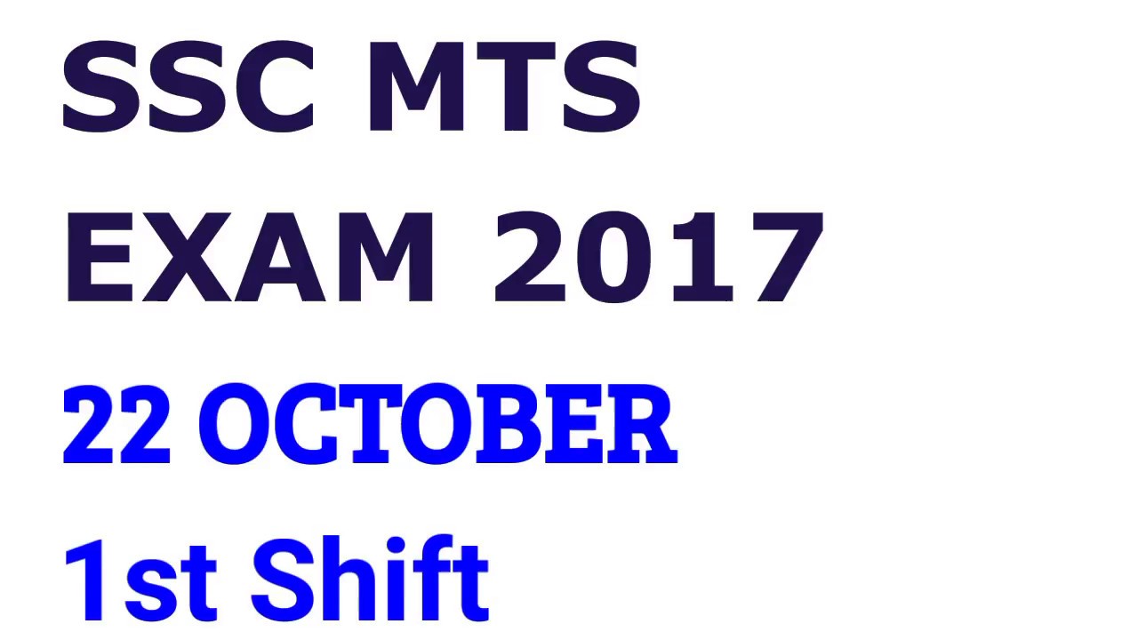 SSC MTS EXAM 2017 22nd OCTOBER 1st SHIFT ASKED GK QUESTIONS WITH SOLUTION
