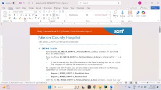 Shelly Cashman Word 2019 | Module 7: End of Module Project 1 Mission County Hospital