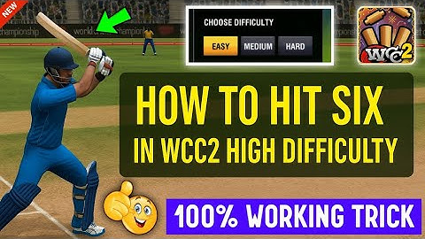 Wcc2 Game High Difficulty Batting Tips & Tricks - How to Got Six in Wcc2 Game High Difficulty ! Wcc2
