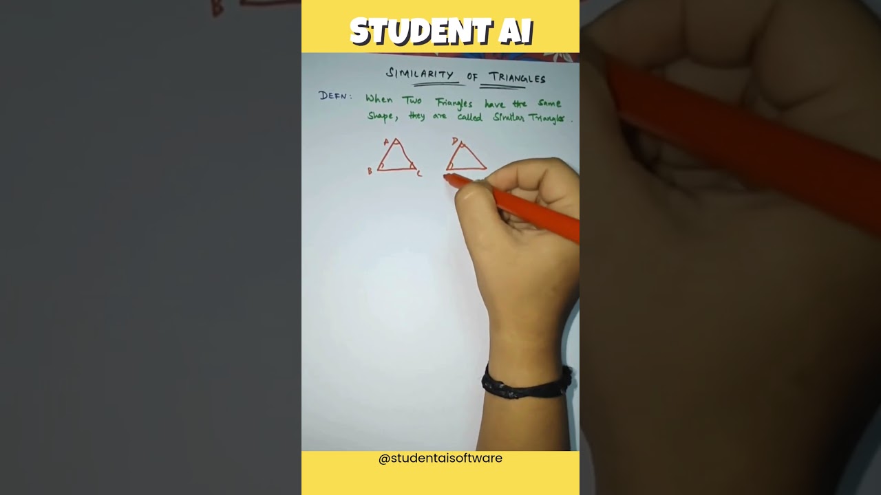 Class 10th | Maths | similarity of triangles | Student AI 