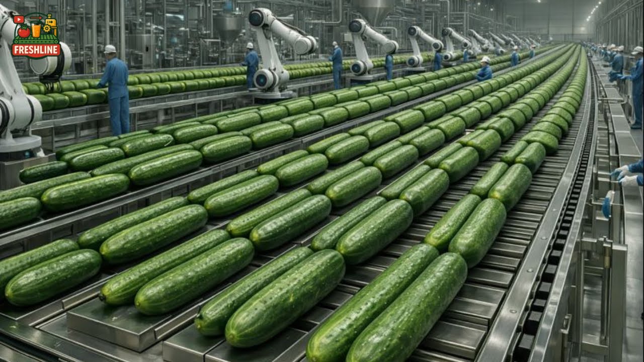 How the Biggest Crisp Cucumber Farm & Factory Works – From Seed to Harvest Full Process