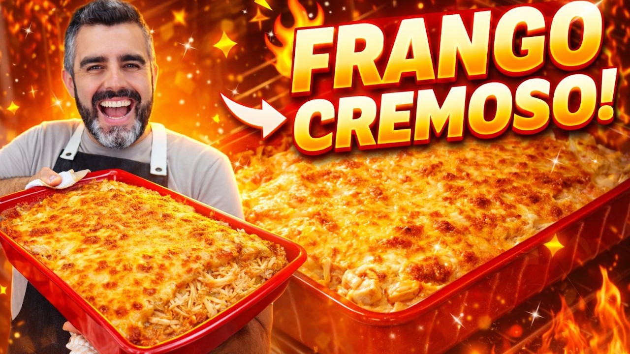 FRANGO CREMOSO NA TRAVESSA - ALMOÇO COMPLETO - FÁCIL - RÁPIDO - Receitas de Pai