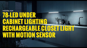 Hokolite 78-LED Under Cabinet Lighting Rechargeable Closet Light With Motion Sensor