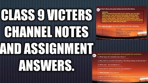 class 9 victers channel english notes and assignmentanswers#victerschannel#class9#English#assignment