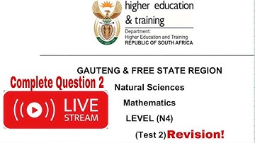 Mathematics N4 Test 2 revision March 2025 | Mathematics question 2