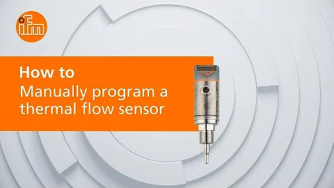 How to manually program a thermal flow sensor